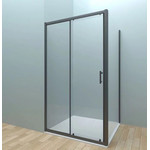 Душевое ограждение Veconi Rovigo 130x100 см RV072B-130100-01-C4, чёрный/прозрачное - фото 