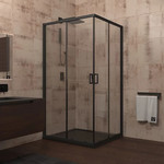 Душевое ограждение Veconi Rovigo 90x90 см RV13-90-01-C5, чёрный/прозрачное - фото 