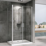 Душевое ограждение Abber Sonnenstrand 100х90 см AG04100C-S90, хром/прозрачное - фото 