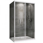 Душевое ограждение Abber Sonnenstrand 120х100 см AG07120-S100, хром/прозрачное - фото 