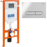 Инсталляция для унитаза BelBagno BB002-80/BB005-PR-CHROME (кнопка Prospero, цвет хром глянцевый) - фото 