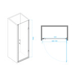 Душевая дверь RGW PA-06B 70 см 41080607-14, чёрный/прозрачное - фото 