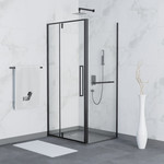 Душевое ограждение RGW SV-44-1B 120x100 см 063244120-014, чёрный/прозрачное - фото 