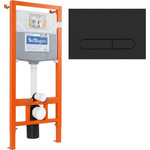 Инсталляция для унитаза BelBagno BB001-120/BB007-PR-NERO.M (кнопка Prospero, цвет черный матовый) - фото 