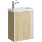 Тумба подвесная с раковиной Aqwella Urban 45 см URB0145DD, дуб давос, Цвет фасада: светлое дерево - фото 