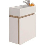 Тумба подвесная с раковиной Акватон Эклипс 46М см 1A1728K1EK49L, эбони - фото 