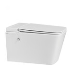 Унитаз подвесной безободковый импульсный Abber Rechteck AC1202P с крышкой микролифт - фото 