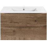 Тумба подвесная с раковиной Vincea Mia 80 см VMC-2MC800VO, дуб винтаж - фото 