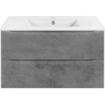 Тумба подвесная с раковиной Vincea Mia 90 см VMC-2MC900BT, бетон - фото 