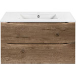 Тумба подвесная с раковиной Vincea Mia 90 см VMC-2MC900VO, дуб винтаж - фото 