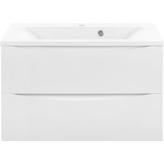 Тумба подвесная с раковиной Vincea Mia 80 см VMC-2MA800GW (раковина белая VCB-3M800W), белый глянец - фото 