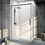 Душевое ограждение Veconi Rovigo 120x100 см RV070GR-120100-01-C4, графит/прозрачное - фото 