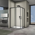 Душевое ограждение Veconi Rovigo 100x80 см RV30B-10080-01-C3, чёрный/прозрачное - фото 