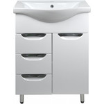 Тумба напольная с раковиной Стиль 60/3 см, белый - фото 