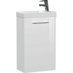 Тумба подвесная с раковиной Cersanit Lara 40 см SZ-LARA-CO40/Wh (раковина Como 40) белый - фото 