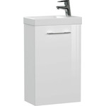 Тумба подвесная с раковиной Cersanit Lara 40 см SZ-LARA-CO40/Wh (раковина Moduo 40) белый - фото 