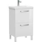 Тумба подвесная/напольная с раковиной Cersanit Melar 50 см B-SU-MEL-CM50, 2 ящика, белый - фото 