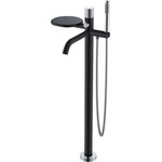 Смеситель для ванны напольный Boheme Stick 129-BCR.2, black chrome, Цвет производителя: black chrome - фото 