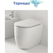 Унитаз приставной безободковый Kerasan Nolita 531901 (система смыва торнадо) белый глянцевый - фото 