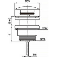 Донный клапан Azario AZ-105-BR, бронза - фото 2