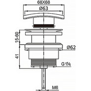 Донный клапан Azario AZ-106-BR, бронза - фото 2