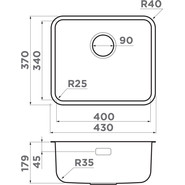 Кухонная мойка + смеситель Omoikiri 4997402 + NAGANO-BN 4994011, нержавеющая сталь - фото 5