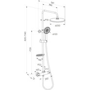Душевая стойка с термостатом Milardo Ideal Spa ILSSBTHM89 - фото 4
