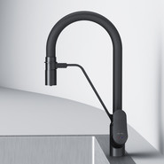 Смеситель для кухни AM.PM Like F8007822 для питьевой воды и гибким изливом, чёрный, Цвет производителя: чёрный - фото 5