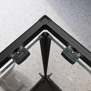 Душевое ограждение BelBagno 90x90 см LUCE-A-2-90-C-NERO, чёрный/прозрачное - фото 3