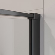 Душевое ограждение Cezares 90x90 см LINER-A-2-90-C-NERO, чёрный/прозрачное - фото 5