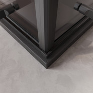 Душевое ограждение Cezares 90x90 см LINER-A-2-90-C-NERO, чёрный/прозрачное - фото 4