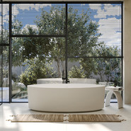 Ванна каменная Abber Stein 180x85 см AS9627, белый матовый - фото 