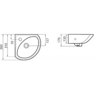 Раковина угловая Sanita Веер 36 см WB.CR/Veer/23-C/WHT.G/S1 - фото 3