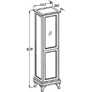 Пенал напольный Opadiris Борджи R с бельевой корзиной, орех - фото 2