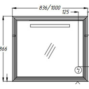 Зеркало Opadiris Карат 80 см, золото - фото 2