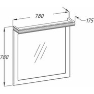 Зеркало Opadiris Мираж 80 см с козырьком, цвет орех - фото 3