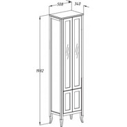 Пенал напольный Opadiris Мираж 50, орех - фото 3