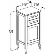 Комод напольный Opadiris Мираж, левый, орех - фото 3