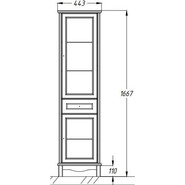 Пенал Opadiris Омега 45 правый, слоновая кость - фото 4