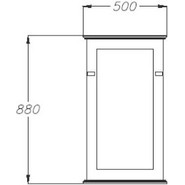 Зеркало Opadiris Палермо 50 см, белый - фото 2