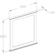 Зеркало Opadiris Палермо 90 см, белый - фото 2