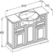 Тумба напольная с раковиной Opadiris Риспекто 100 см, слоновая кость - фото 2