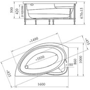 Панель фронтальная Радомир Модерна 160 L - фото 3