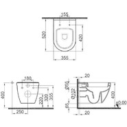 Унитаз подвесной безободковый Kale Idea 2.0 с крышкой микролифт - фото 3