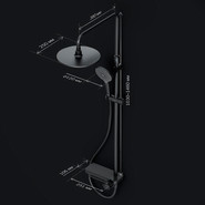 Душевая стойка Am.Pm Like F0780722, черный, Цвет производителя: чёрный - фото 3