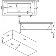 Панель торцевая для ванны Bas Индика/Ямайка 80 см - фото 2