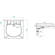 Раковина Santek Пилот 60х60 см над стиральной машиной (ПИЛОТ-60) 1.WH30.1.971 - фото 4