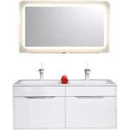 Тумба подвесная с раковиной Aqwella Malaga 120 см Mal.01.12, Цвет фасада: белый - фото 6