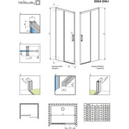 Душевая дверь Radaway Idea DWJ 150 см L/R, хром/прозрачное - фото 2