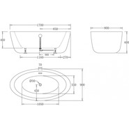 Ванна отдельностоящая BelBagno 170x90 BB67-1700 - фото 5